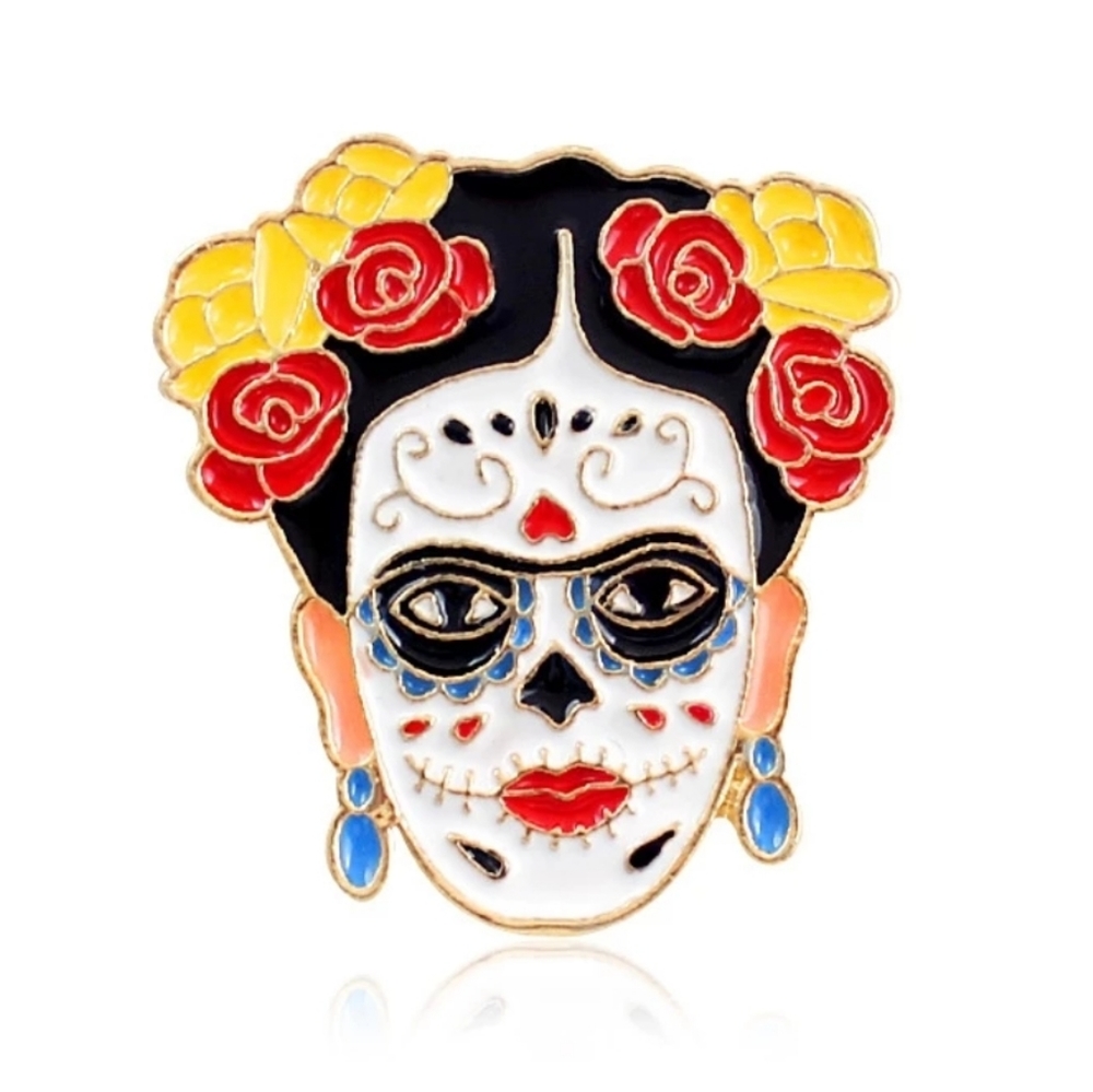 NEW Frida Khalo Sugar Skull Pin